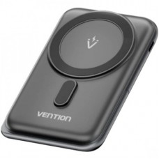 Батарея універсальна VENTION Magnetic Wireless 10000 mAh 20W PD USB-C In/Out, QI-15W Black (FHNB0)