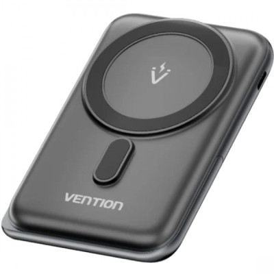 Батарея універсальна VENTION Magnetic Wireless 10000 mAh 20W PD USB-C In/Out, QI-15W Black (FHNB0)