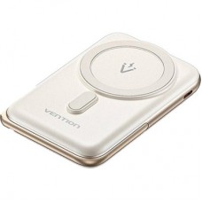 Батарея универсальная VENTION Magnetic Wireless 10000mAh 20W PD USB-C In/Out, QI-15W White (FHNW0) - Фото