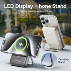 Батарея универсальная VENTION Magnetic Wireless 10000mAh 20W PD USB-C In/Out, QI-15W White (FHNW0) - Фото