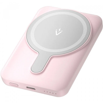 Батарея універсальна VENTION Magnetic Wireless 5000 mAh 20W PD, USB-C, QI-15W Pink (FHSP0)