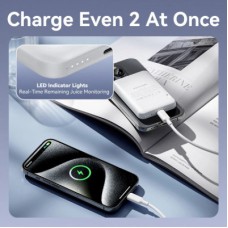 Батарея універсальна VENTION Magnetic Wireless 5000 mAh 20W PD, USB-C, QI-15W Pink (FHSP0) - Фото