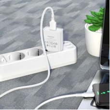 Зарядний пристрій BOROFONE BA74A Aspirer USB + cable USB to Micro 5P White (6974443388664) - Фото