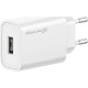 Зарядное устройство Grand-X Quick Charge QС3.0, + cable USB -> Type C 1m white (CH-550WT)