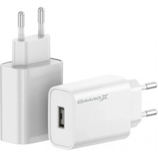Зарядний пристрій Grand-X Quick Charge QС3.0, + cable USB -> Type C 1m white (CH-550WT) - Фото