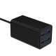 Зарядний пристрій Gembird 2xUSB-C PD65W + 2xUSB QC 3.0 30 W black (TA-UC-2A2C-PD65-01-BK)