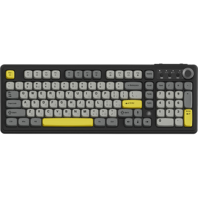 Клавиатура Ajazz AF98 Plus Wireless/Bluetooth/USB UA Black/Grey/Yellow (AF98-PLUS-BGY)