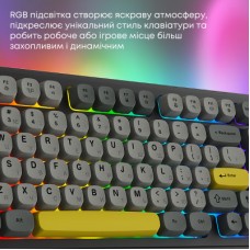 Клавіатура Ajazz AF98 Plus Wireless/Bluetooth/USB UA Black/Grey/Yellow (AF98-PLUS-BGY) Клавіатура Ajazz AF98 Plus Wireless/Bluetooth/USB UA Black/Grey/Yellow (AF98-PLUS-BGY) - Фото