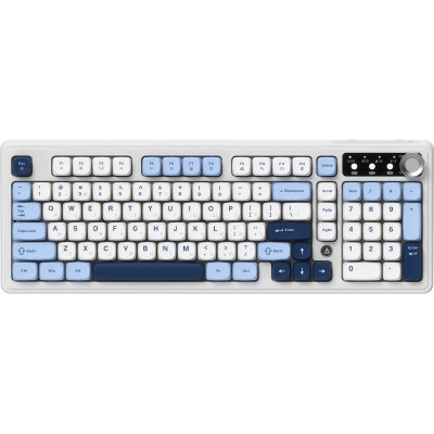 Клавиатура Ajazz AF98 Plus Wireless/Bluetooth/USB UA White/Blue (AF98-PLUS-GB)