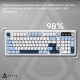 Клавиатура Ajazz AF98 Plus Wireless/Bluetooth/USB UA White/Blue (AF98-PLUS-GB) Клавиатура Ajazz AF98 Plus Wireless/Bluetooth/USB UA White/Blue (AF98-PLUS-GB)