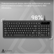 Клавіатура Ajazz AF98 USB UA Black (AF98-B) Клавіатура Ajazz AF98 USB UA Black (AF98-B) - Фото