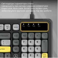 Клавіатура Ajazz AF98 USB UA Black/Grey/Yellow (AF98-BGY) Клавіатура Ajazz AF98 USB UA Black/Grey/Yellow (AF98-BGY) - Фото