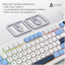 Клавіатура Ajazz AF98 USB UA White/Blue (AF98-GB) Клавіатура Ajazz AF98 USB UA White/Blue (AF98-GB) - Фото