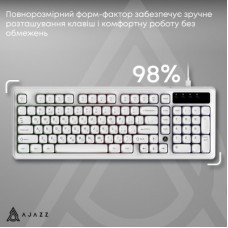 Клавіатура Ajazz AF98 USB UA White (AF98-W) Клавіатура Ajazz AF98 USB UA White (AF98-W) - Фото