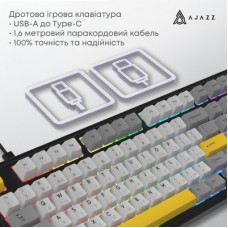 Клавиатура Ajazz AK980 MAX Magnetic Switch USB UA Black/Grey/Yellow (AK980-MAX-M-BGY) Клавиатура Ajazz AK980 MAX Magnetic Switch USB UA Black/Grey/Yellow (AK980-MAX-M-BGY) - Фото