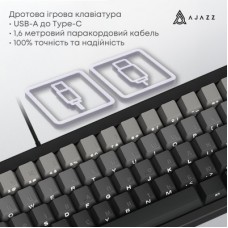 Клавіатура Ajazz AK650 Day Dream Switch Gradient USB UA Black (AK650-DD-BG) Клавіатура Ajazz AK650 Day Dream Switch Gradient USB UA Black (AK650-DD-BG) - Фото