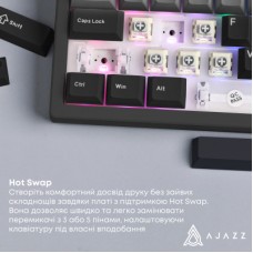 Клавіатура Ajazz AK650 Day Dream Switch Gradient USB UA Black (AK650-DD-BG) Клавіатура Ajazz AK650 Day Dream Switch Gradient USB UA Black (AK650-DD-BG) - Фото