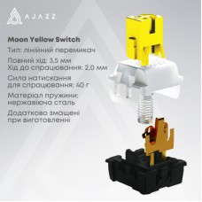 Клавиатура Ajazz AK650 Moon Yellow Switch USB UA Black/Grey/Yellow (AK650-MY-GWY) Клавиатура Ajazz AK650 Moon Yellow Switch USB UA Black/Grey/Yellow (AK650-MY-GWY) - Фото