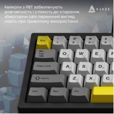 Клавиатура Ajazz AK650 Moon Yellow Switch USB UA Black/Grey/Yellow (AK650-MY-GWY) Клавиатура Ajazz AK650 Moon Yellow Switch USB UA Black/Grey/Yellow (AK650-MY-GWY) - Фото