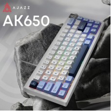 Клавіатура Ajazz AK650 Sea Salt Switch USB UA White/Blue (AK650-SS-BWB) Клавіатура Ajazz AK650 Sea Salt Switch USB UA White/Blue (AK650-SS-BWB) - Фото