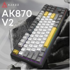 Клавиатура Ajazz AK870 V2 Flying Fish Switch USB UA Black/Grey/Yellow (AK870-V2-FF-BGY) Клавиатура Ajazz AK870 V2 Flying Fish Switch USB UA Black/Grey/Yellow (AK870-V2-FF-BGY) - Фото