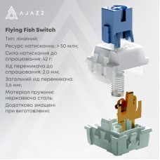 Клавиатура Ajazz AK870 V2 Flying Fish Switch USB UA Black/Grey/Yellow (AK870-V2-FF-BGY) Клавиатура Ajazz AK870 V2 Flying Fish Switch USB UA Black/Grey/Yellow (AK870-V2-FF-BGY) - Фото