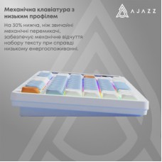 Клавіатура Ajazz AKP815 RGB Red Switch USB UA White/Blue (AKP815-R-WBO) Клавіатура Ajazz AKP815 RGB Red Switch USB UA White/Blue (AKP815-R-WBO) - Фото