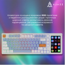 Клавіатура Ajazz AKP815 RGB Red Switch USB UA White/Blue (AKP815-R-WBO) Клавіатура Ajazz AKP815 RGB Red Switch USB UA White/Blue (AKP815-R-WBO) - Фото