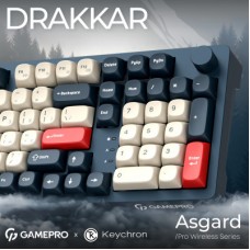 Клавиатура GamePro Asgard Drakkar Keychron Super Red Switch Wireless/Bluetooth/USB UA Blue (MK305BL) - Фото