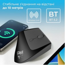 Мышка Ajazz i300 Wireless/Bluetooth/USB Black (i300-B) Мышка Ajazz i300 Wireless/Bluetooth/USB Black (i300-B) - Фото
