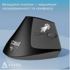 Мышка Ajazz i300 Wireless/Bluetooth/USB Black (i300-B) Мышка Ajazz i300 Wireless/Bluetooth/USB Black (i300-B) - Фото