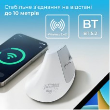 Мышка Ajazz i300 Wireless/Bluetooth/USB White (i300-W) Мышка Ajazz i300 Wireless/Bluetooth/USB White (i300-W) - Фото