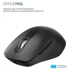 Мышка OfficePro M265B Wireless/Bluetooth Silent Click Black (M265B) - Фото
