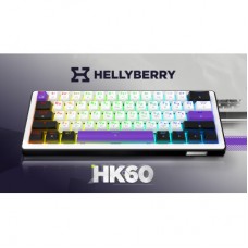 Клавіатура Hator Hellyberry HK60 Mechanical Linear RGB USB UA White/Violet (HK60) - Фото