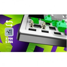 Клавіатура Hator Hellyberry HK60 Mechanical Linear RGB USB UA White/Violet (HK60) - Фото