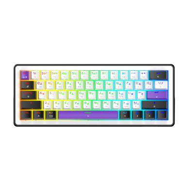 Клавиатура Hator Hellyberry HK60 Mechanical Linear RGB Wireless/Bluetooth/USB UA White/Violet (HK60_wireless)