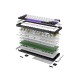 Клавиатура Hator Hellyberry HK60 Mechanical Linear RGB Wireless/Bluetooth/USB UA White/Violet (HK60_wireless)