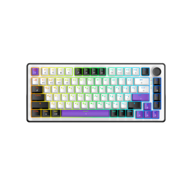 Клавиатура Hator Hellyberry HK75 Mechanical Linear RGB Wireless/Bluetooth/USB UA White/Violet (HK75_wireless)