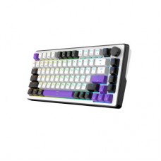 Клавиатура Hator Hellyberry HK75 Mechanical Linear RGB Wireless/Bluetooth/USB UA White/Violet (HK75_wireless) - Фото