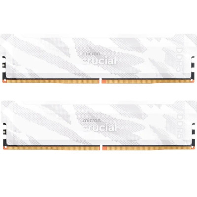 Модуль пам'яті для комп'ютера DDR5 32 GB (2x16GB) 6400 MHz Pro Overclocking White Micron (CP2K16G64C32U5W)