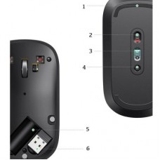Мышка Ugreen MU001 Portable Wireless Black (90372) - Фото