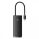 Концентратор Baseus USB-C 5-in-1 HDMI + 3xUSB 3.0 + PD black (WKQX040001)