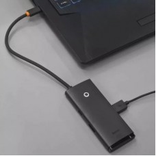 Концентратор Baseus USB-C 5-in-1 HDMI + 3xUSB 3.0 + PD black (WKQX040001) - Фото