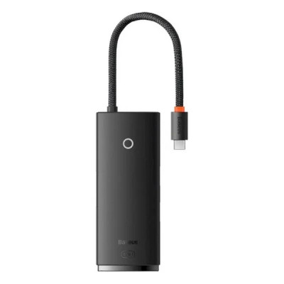 Концентратор Baseus USB-C 6-in-1 HDMI + 2xUSB 3.0 + PD + SD/TF black (WKQX050101)