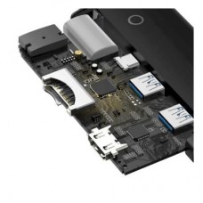 Концентратор Baseus USB-C 6-in-1 HDMI + 2xUSB 3.0 + PD + SD/TF black (WKQX050101) - Фото