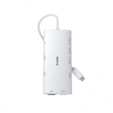 Концентратор D-Link USB-C 10-in-1 2xHDMI + 1xRJ45 1000Mbps + 2xUSB-C + USB 3.1 + USB 3.0 + SD + TF silver (DUP-A01) - Фото