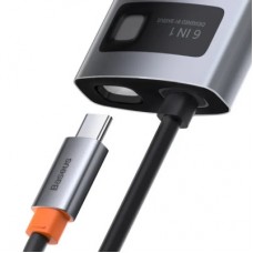 Концентратор Baseus USB-C 6-in-1 (CAHUB-CW0G) - Фото