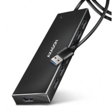 Концентратор AXAGON USB 3.1 to 7xUSB 3.0 black (HUE-F7A) - Фото