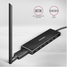 Концентратор AXAGON USB 3.1 to 7xUSB 3.0 black (HUE-F7A) - Фото