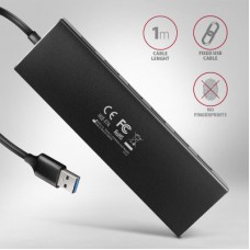 Концентратор AXAGON USB 3.1 to 7xUSB 3.0 black (HUE-F7A) - Фото